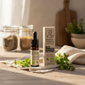 Aimilios Organics Rabattcode Ella10 für 10 Prozent Rabatt auf Oregano Öl Wildes Berg Oregano Öl von Aimilios Anwendung und Wirkung Aimilios Organics Erfahrungen mit Oregano-Öl Kapseln zur Stärkung Richtiges Oregano-Öl dosieren für die innere Anwendung